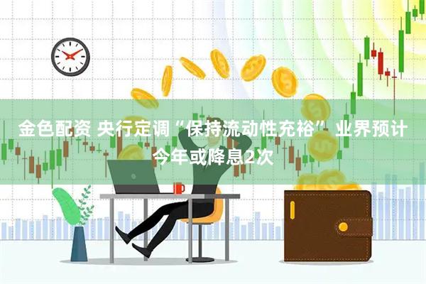 金色配资 央行定调“保持流动性充裕” 业界预计今年或降息2次